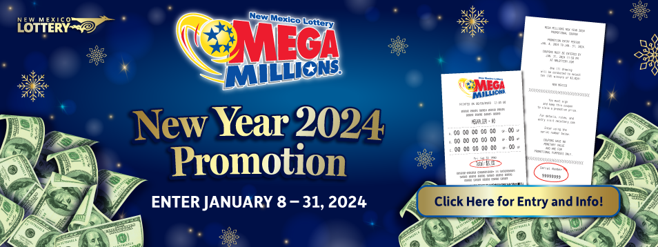 New Mexico Lottery   FB Web Mega Millions 2024 Slider 